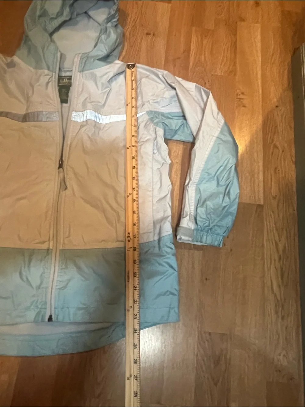 Light Blue Hooded Kids Windbreaker Jacket